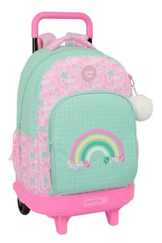 Safta GLOWLAB AMAZING duży plecak na kółkach, kompaktowy, zdejmowany, idealny dla dzieci w różnym wieku, wygodny i wszechstronny, jakość i wytrzymałość, 33 x 22 x 45 cm, Biały, M, Casual