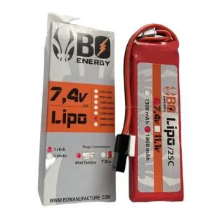 Akumulator Black Ops Lipo 7.4V 1800mah 25C 1 Stick Mini Tamyia - Amunicja i osprzęt ASG - miniaturka - grafika 1
