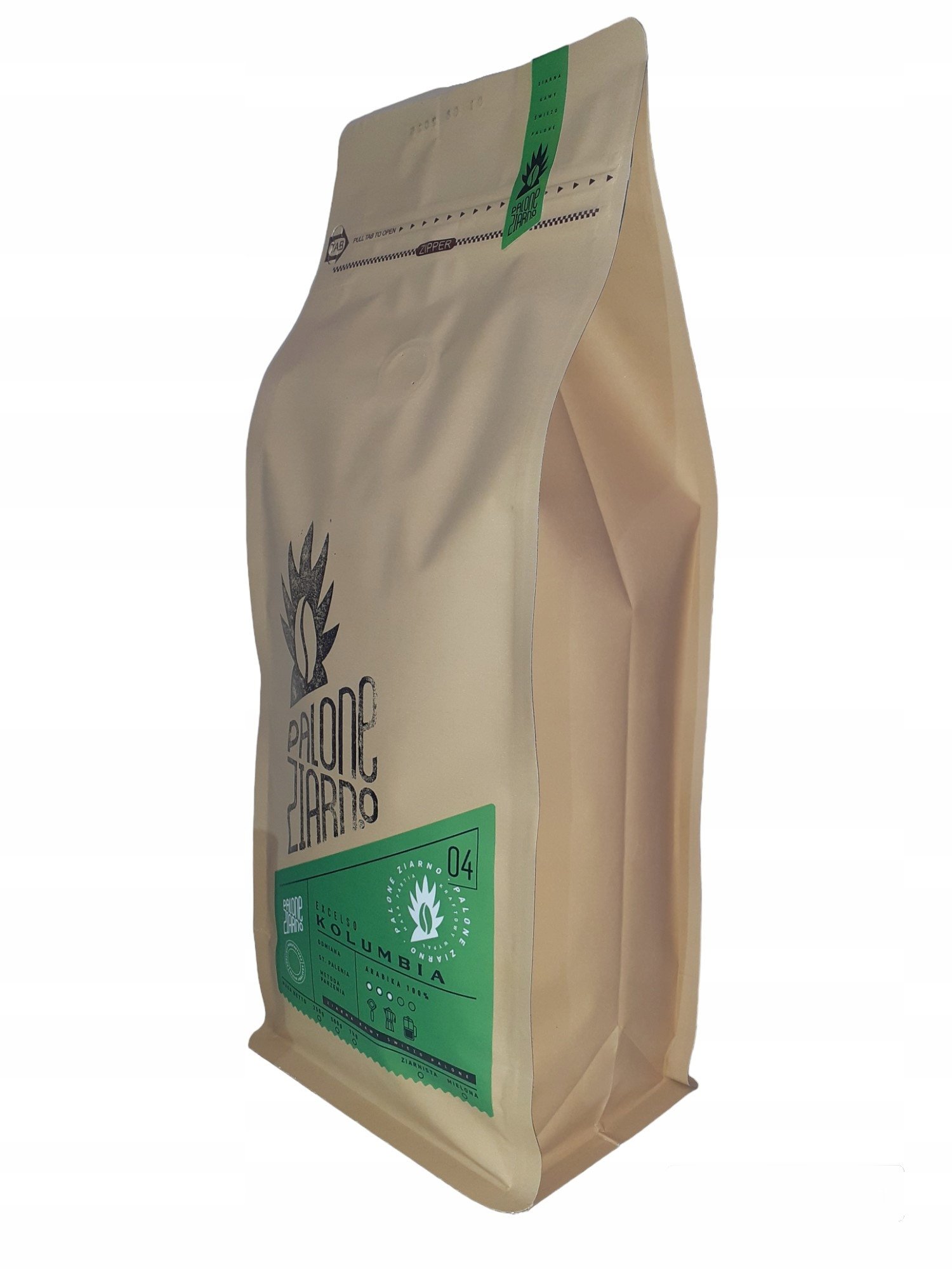 Kawa Kolumbia Excelso 100% Arabica Ziarnista 1 kg Ciemno Palona