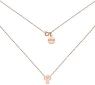 Biżuteria religijna - Naszyjnik z różowego złota z krzyżykiem - miniaturka - grafika 1