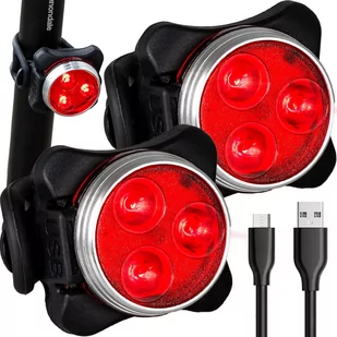Zestaw 2x lampka rowerowa VAYOX VA0117 tylna LED USB - Lampki rowerowe - miniaturka - grafika 1