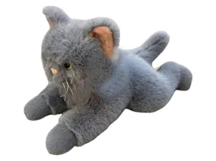 Kot leżący 45cm szary - Madej - Zabawki interaktywne dla dzieci - miniaturka - grafika 1