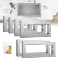 Ręczniki - XMTECH 2-częściowy uchwyt ścienny ze stali nierdzewnej 350x150mm uchwyt na umywalkę półka ścienna uchwyt ścienny na ręcznik umywalkowy (srebrny) - miniaturka - grafika 1
