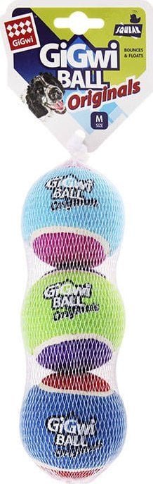 Gigwi piłki tenisowe dla psa zestaw 3 szt. rozmiar M