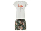 Piżamy damskie - esmara® Piżama damska z bawełny (Biały/zielony, S(36/38)) - miniaturka - grafika 1