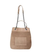 Torebki damskie - Wojas Skórzana torebka w kolorze jasnobrązowym - 34 x 32 x 14 cm - miniaturka - grafika 1