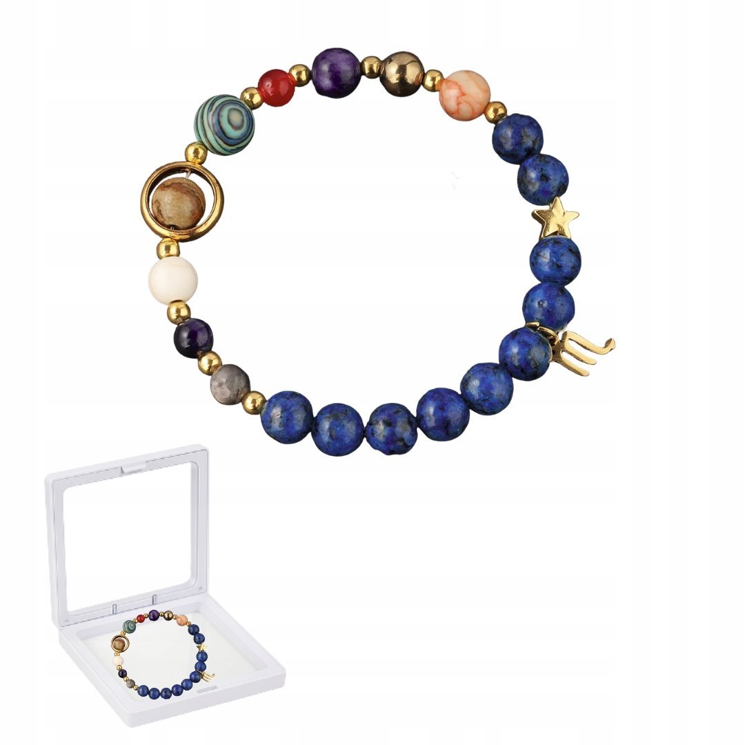 Bransoletka Zodiakalna Skorpion Koraliki Unisex w Pudełku