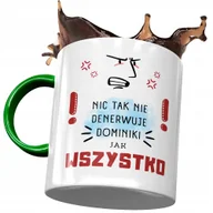 Kubki - Kubek Zielony Dla Dominiki Żony Koleżanki Prezent z Nadrukiem ze Zdjęciem+ Opakowanie na prezent (wzór 01) - miniaturka - grafika 1