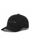 Czapki damskie - Tommy Hilfiger Czapka z daszkiem Th Foundation Hct 6 Panel Cap AM0AM14045 Czarny - miniaturka - grafika 1