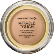 Pudry do twarzy - Max Factor Miracle Touch Foundation podkład z kwasem hialuronowym dla gładkiej i równomiernej skóry, 1 opakowanie (1 x 12 g) - miniaturka - grafika 1