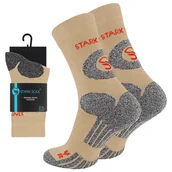 Skarpetki męskie - Skarpety trekkingowe Damskie na górskie wyprawy Rozmiar 35/38 Beżowe, oddychający materiał - miniaturka - grafika 1