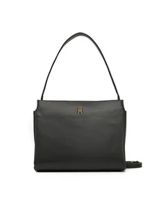 Tommy Hilfiger Torebka Th Legacy Med Satchel AW0AW17173 Czarny - Torebki damskie - miniaturka - grafika 1