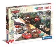 Puzzle - Puzzle 104 Maxi Super Kolor Disney Cars Clementoni - miniaturka - grafika 1