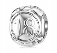 Wisiorki - CHARMS 18 lat urodziny do bransolet modułowych zawieszka 925 srebro C519 - miniaturka - grafika 1