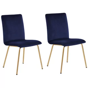 Beliani Zestaw 2 krzeseł niebieski RUBIO - Krzesła - miniaturka - grafika 1