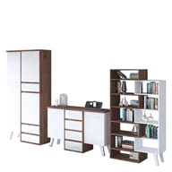 Zestawy mebli dla dzieci - Meblościanka 3 Nordis MebloCross Czarny Mat / Biały Mat - miniaturka - grafika 1