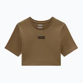Koszulki i topy damskie - Koszulka damska Vans Flying V Crew Crop Ii otter - miniaturka - grafika 1