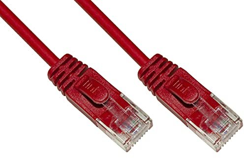 LINK - Kabel sieciowy KATEGORIA 6 nieekranowany UTP kolor czerwony HALOGENFREE MT 7,5 Slim