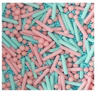 Dodatki do ciast w proszku - POSYPKA TORT PEREŁKI MAKARONIKI DEKORACJA MIX 20g - miniaturka - grafika 1