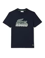 Koszulki męskie - Lacoste Koszulka męska Regular Fit, granatowy, XXS - miniaturka - grafika 1