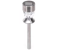 Lampy ogrodowe - Aigostar - LED Lampa solarna LED/0,006W/1,2V 35,5cm chrom 2700K IP44 - miniaturka - grafika 1