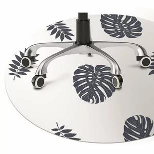 Mata pod krzesło do biura Liście tropikalne fi100 cm - Podnóżki, podpórki, podkładki - miniaturka - grafika 1