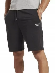 SPODENKI czarne Reebok 100202826 bawełniane M - Spodenki męskie - miniaturka - grafika 1