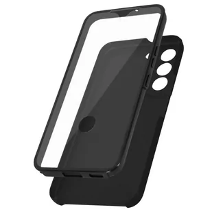 Etui 360° do Samsunga Galaxy S22 Elastyczny przód i sztywny tył – czarne - Etui i futerały do telefonów - miniaturka - grafika 1
