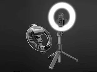 Kijek selfie Lampa led fotograficzna Alogy Ring mała ze statywem kosmetyczna do zdjęć - Selfie stick - miniaturka - grafika 4