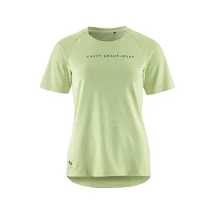 Damska Koszulka z krótkim rękawem CRAFT ADV GRAVEL SS TEE W 1913184-644200 – Zielony - Koszulki i topy damskie - miniaturka - grafika 1