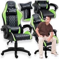 Fotele gamingowe - Fotel Gamingowy Krzesło gracza Alpha Gaming Carbon Green - miniaturka - grafika 1