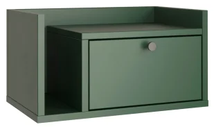 Zielona wisząca szafka nocna z szufladą szałwia - Luro 4X - Szafki nocne - miniaturka - grafika 1