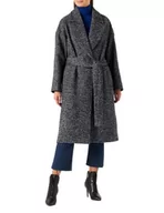 Płaszcze damskie - Pinko Damski Cibella 1 płaszcz król szlafrok, ZI2_czarny/szary, S - miniaturka - grafika 1