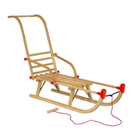 Sanki i ślizgacze - Zestaw sanki drewniane AD324 D90 + AD310 oparcie popychacz + AD300 sznurek - miniaturka - grafika 1