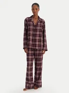 Piżamy damskie - Tommy Hilfiger Piżama UW0UW06158 Bordowy Regular Fit - miniaturka - grafika 1