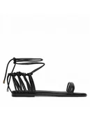 Sandały damskie - Patrizia Pepe Sandały 8X0102/L026-K103 Czarny - miniaturka - grafika 1