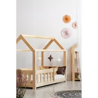 Łóżka dla dzieci i młodzieży - Łóżko dziecięce w kształcie domku z drewna sosnowego 90x200 cm Mila MBP – Adeko - miniaturka - grafika 1