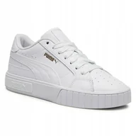 Buty sportowe damskie - Puma Damskie Buty Sportowe Ze Skórą Białe 39 1ŻCG - miniaturka - grafika 1