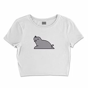 Bona Basics, Damski T-shirt basic, z nadrukiem cyfrowym, 100 bawełny, biały, swobodny, damski top, rozmiar: M, biały, M - Koszulki i topy damskie - miniaturka - grafika 1