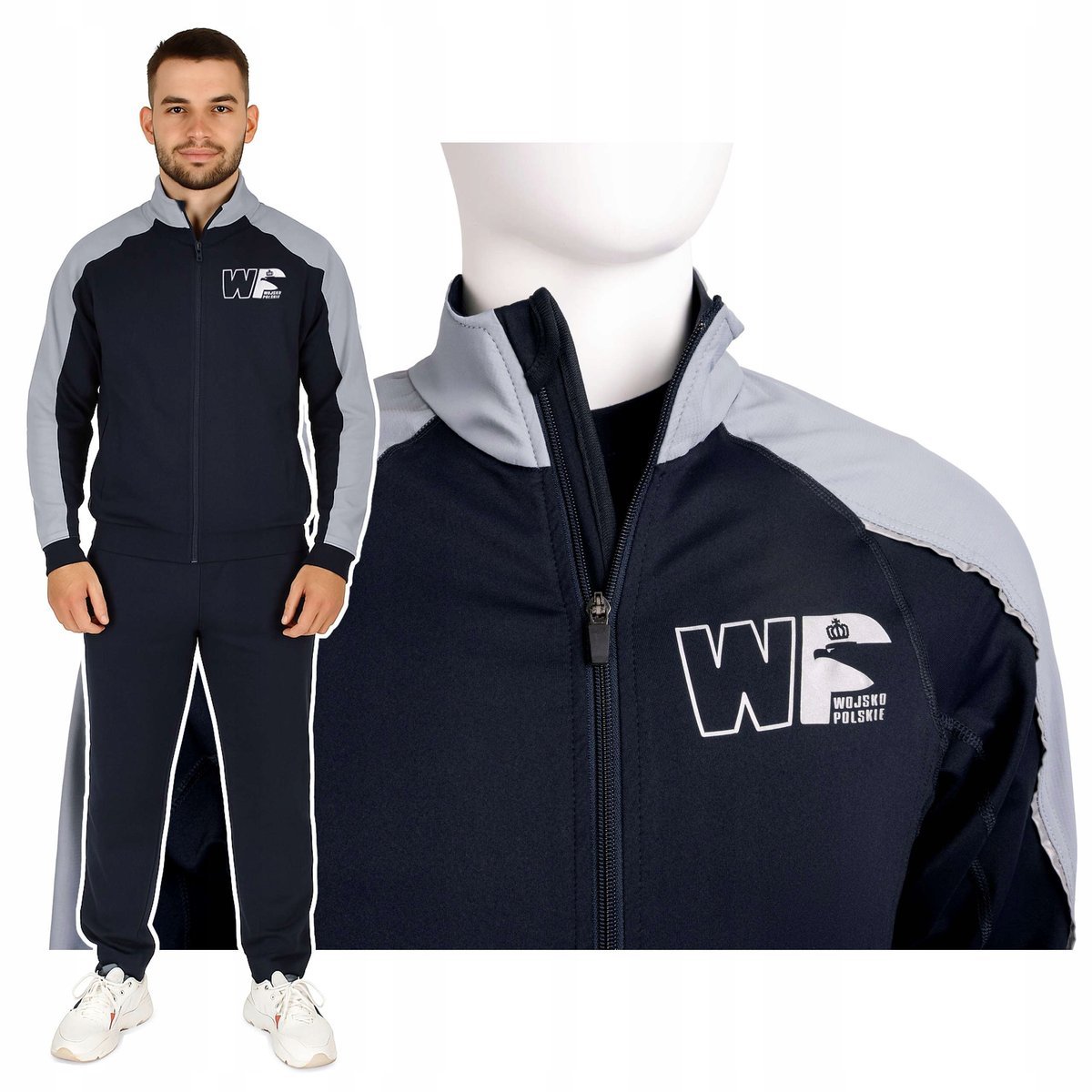 Dres męski komplet sportowy Wojska Polskiego bluza spodnie 503A/MON M