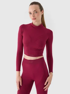 4F Longsleeve treningowy slim szybkoschnący damski - czerwony XS/S - Koszulki sportowe damskie 4F Longsleeve treningowy slim szybkoschnący damski - czerwony XS/S - Koszulki sportowe damskie - miniaturka - grafika 1