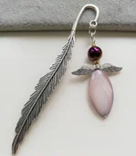 Zakładki do książek - ZAKŁADKA DO KSIĄŻKI ANIOŁ MASA PERŁOWA PREZENT - miniaturka - grafika 1