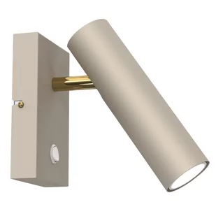 Beżowa lampa ścienna, kinkiet z włącznikiem LX 256 z serii AXION - Lampy ścienne - miniaturka - grafika 1
