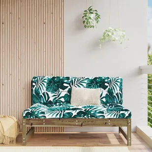 vidaXL Sofa środkowa do ogrodu, 120x80 cm, impregnowane drewno sosnowe - Sofy ogrodowe - miniaturka - grafika 1