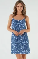 Piżamy damskie - Koszula damska na wąskie ramiączko Tulip, Kolor niebieski-wzór, Rozmiar S, Italian Fashion - Primodo.com - miniaturka - grafika 1
