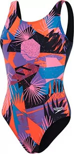 Speedo Damski kostium kąpielowy Allover U-Back 1 szt., True Navy/Miami Liliowy/Syrena/Basen, 38 - Stroje kąpielowe - miniaturka - grafika 1