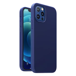 Ugreen Protective Silicone Case gumowe elastyczne silikonowe etui pokrowiec iPhone 12 Pro Max granatowy - Etui i futerały do telefonów - miniaturka - grafika 1