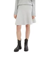 Spódnice - TOM TAILOR Denim Damska spódnica mini, 32510 - Basic Light Grey Melange, XL - miniaturka - grafika 1