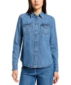 Koszule damskie - camicie donna lee 112355113 western shirt peaked - LEE - miniaturka - grafika 1
