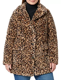 bestseller a/s Damska kurtka VMROME Faux FUR BOOS kurtka, Tigers Eye/AOP: Leo, S - Kurtki damskie - miniaturka - grafika 1